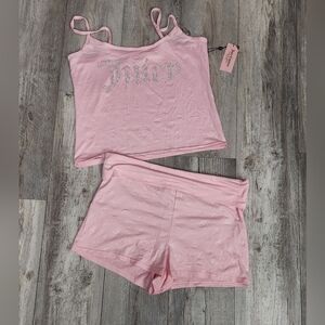 Juicy Couture Light Pink Cami and Shorts Pajama Set